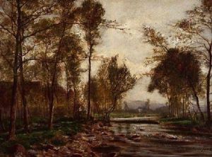 Herbstlandschaft An Der Erft by Carl Friedrich Daubenspeck