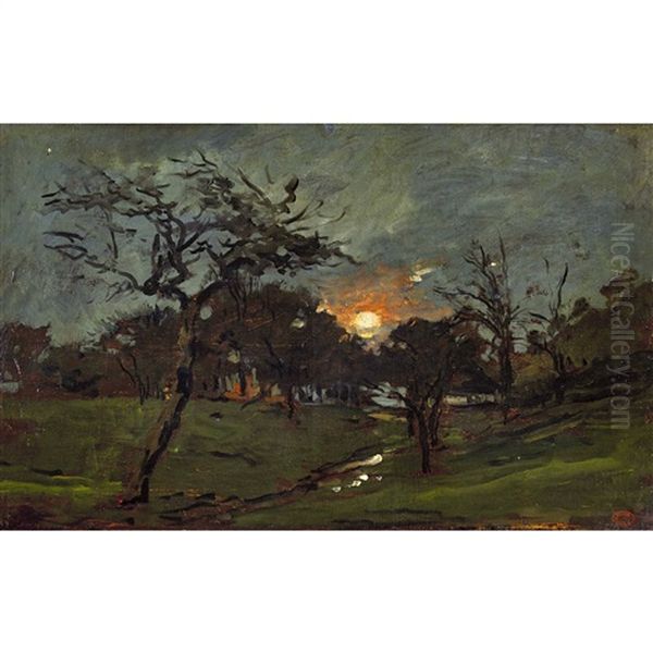Paysage Au Soleil Couchant - view 1