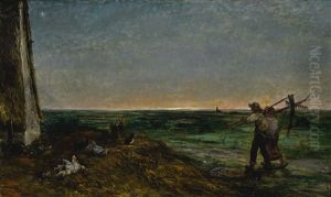 Paysans Allant Aux Champs (le Matin) by Charles-Francois Daubigny