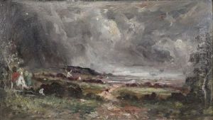 Stormy Landscape by Charles-Francois Daubigny