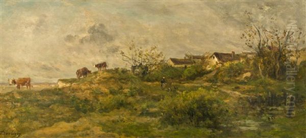 Vaches Au Paturage A Villerville - view 1