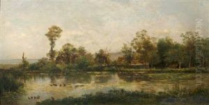 La Mare Aux Canards, Villerville by Charles-Francois Daubigny