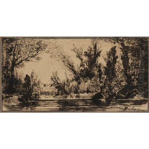 Rives Des Bords De L'oise by Charles-Francois Daubigny