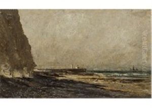The Coast In Dieppe by Charles-Francois Daubigny