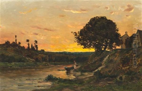 Landscape With Two Women Washing Clothes - view 1