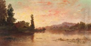 Paesaggio Al Tramonto by Charles-Francois Daubigny