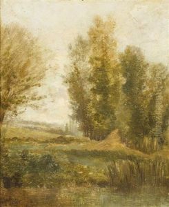 Pond With Poplars by Charles-Francois Daubigny
