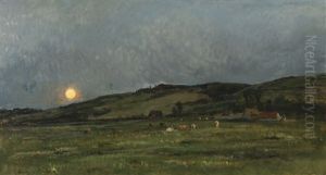 Landscape With Cows by Charles-Francois Daubigny