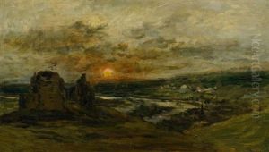 Les Ruines De Chateau-gaillard by Charles-Francois Daubigny