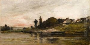 Bord De L'oise, Le Soir by Charles-Francois Daubigny