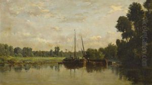 Les Peniches by Charles-Francois Daubigny