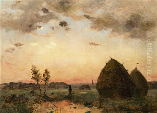 Soleil Couchant A Barbizon - view 1
