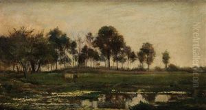 Paysage A La Mare by Charles-Francois Daubigny
