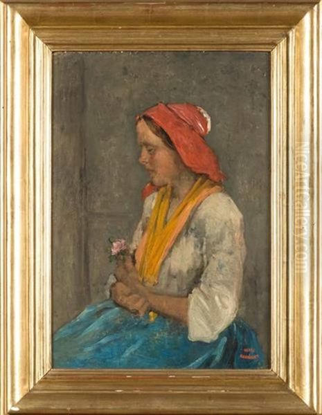 Jeune Fille Au Bouquet De Fleurs - view 1