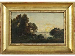 Paysage Au Soleil Levant by Charles-Francois Daubigny
