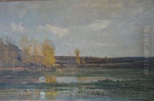 Les Marais D'optevoz by Charles-Francois Daubigny