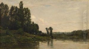 Les Lavandiers by Charles-Francois Daubigny