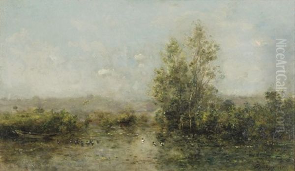The River Scenery With Wild Birds - view 1