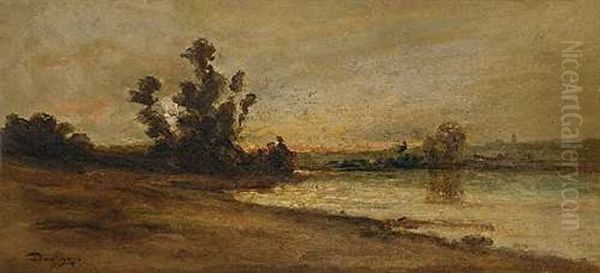 Abendliche Flusslandschaft - view 1