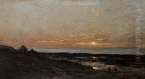 Maree Basse A Villerville by Charles-Francois Daubigny