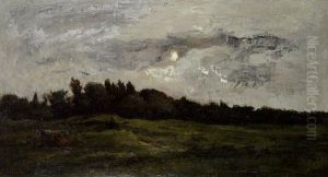 Paysage Sous Un Ciel Orageux (valmandois) by Charles-Francois Daubigny