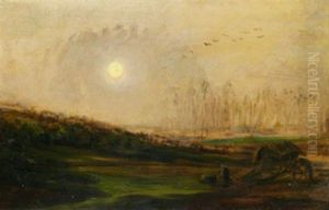 Landskap by Charles-Francois Daubigny