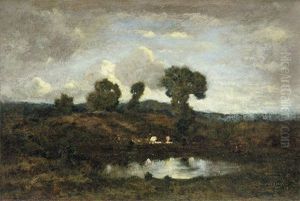 Paysage Crepuscule by Charles-Francois Daubigny