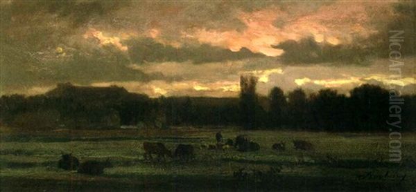 Coucher De Soleil Sur La Campagne - view 1
