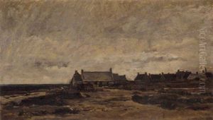 Un Village Pres De La Cote by Charles-Francois Daubigny