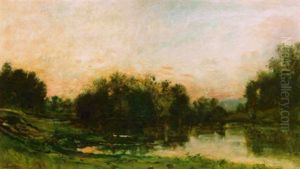 Au Bord De L'oise by Charles-Francois Daubigny