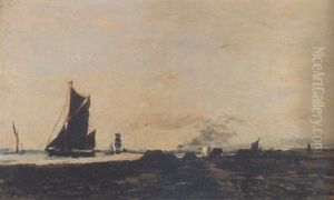 The Thames At Erith by Charles-Francois Daubigny