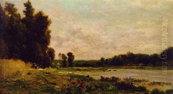 Washerwomen By The River - view 1