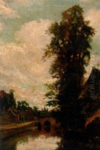 Moret Sur Loing by Charles-Francois Daubigny