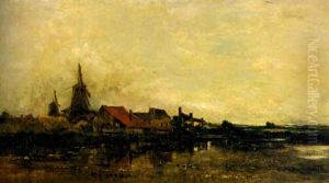 La Meuse A Dordrecht by Charles-Francois Daubigny