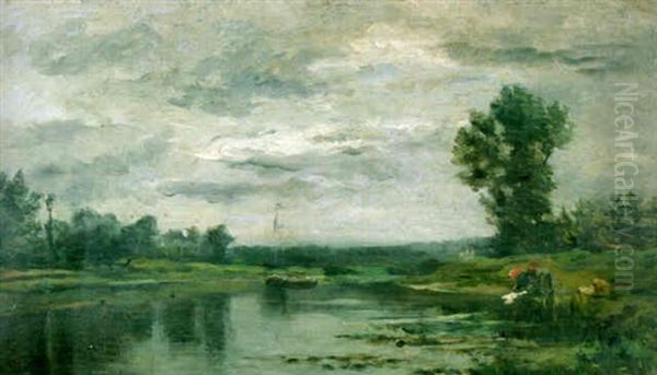 Washerwomen On A Riverbank - view 1