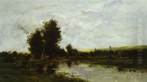 Paturage Au Bord De La Riviere - view 1