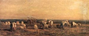 Recolte Des Pommes De Terre by Charles-Francois Daubigny