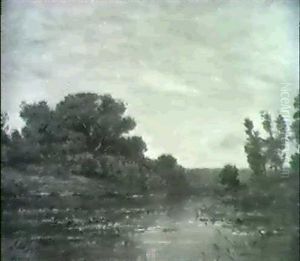 The Pool Of Gylien by Charles-Francois Daubigny