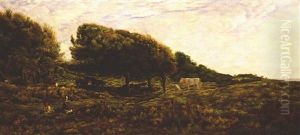 Paysage A Villerville by Charles-Francois Daubigny
