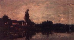 Bords De Seine, Triel by Charles-Francois Daubigny