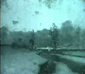 Winterliche Flusslandschaft by Charles-Francois Daubigny