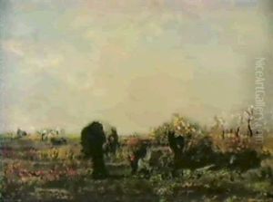 La Moisson by Charles-Francois Daubigny