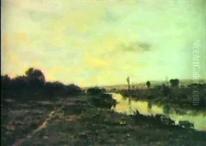 La Seine A Conflans by Charles-Francois Daubigny
