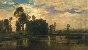 Summer On The River Oise by Charles-Francois Daubigny