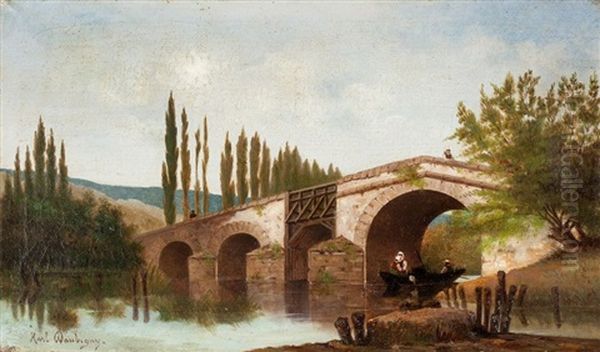Paysage Anime Au Pont - view 1