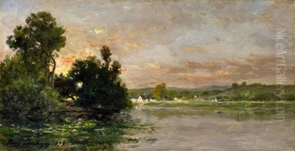 Les Bords De L'oise Au Coucher Du Soleil - view 1