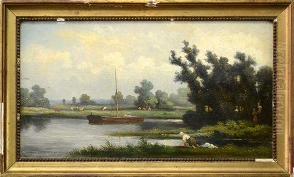 Wash Day Along The River - view 1