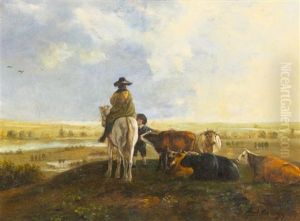 Herdsman With Oxen