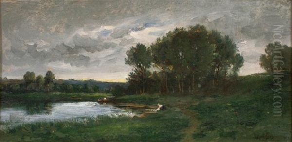 Paysage Aux Lavandieres - view 1