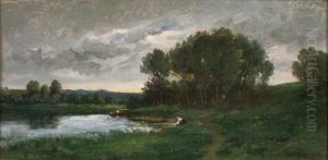 Paysage Aux Lavandieres